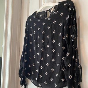 Mossimo long sleeve blouse black and white Sz.XS